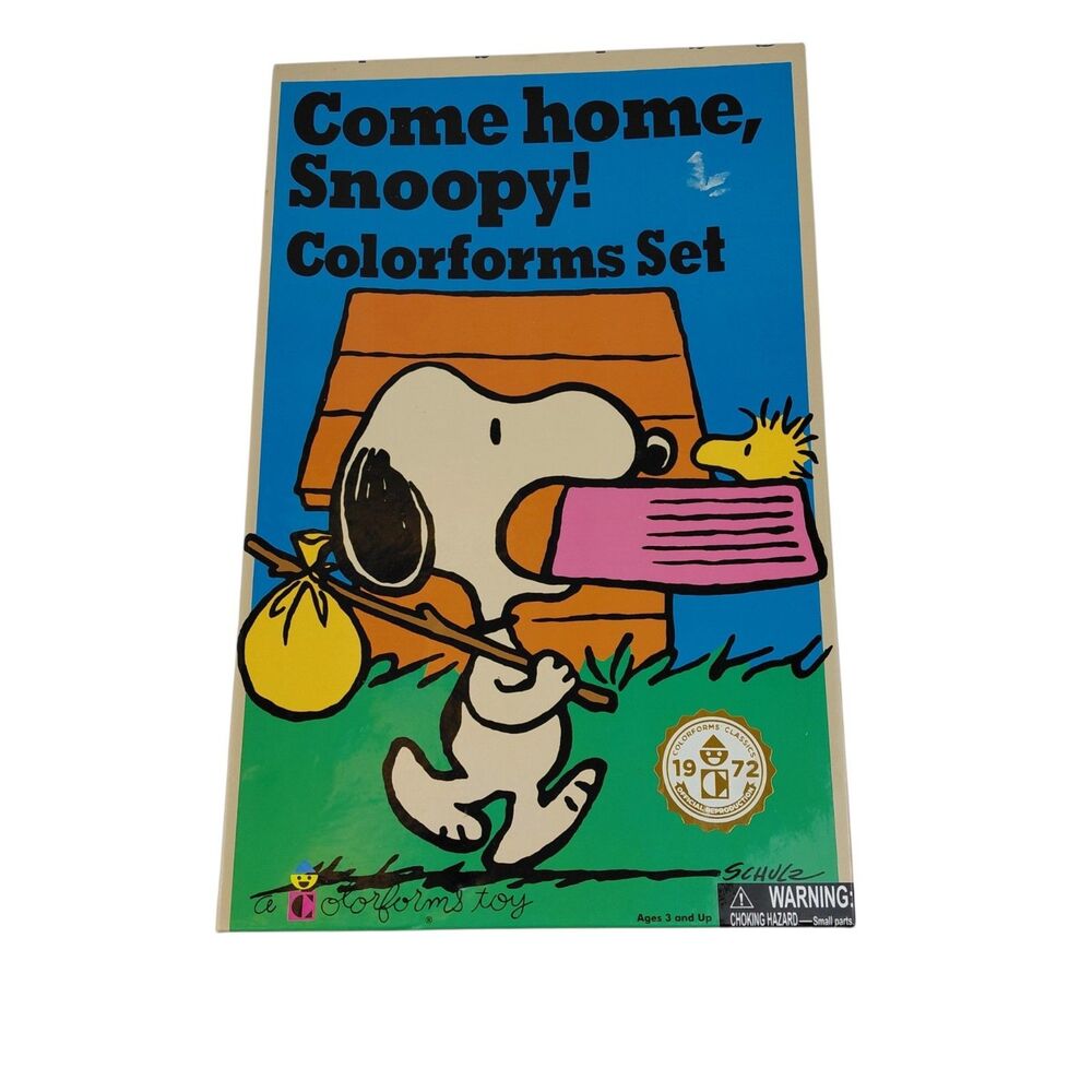 Come Home Snoopy Colorforms Set 1972 Reproduction Unused Complete Peanuts